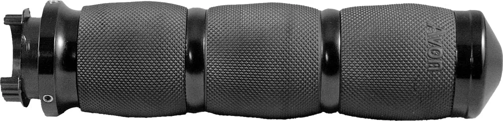 AVON MT-AIR-90-CH-GA Avon Air Cushioned Metric Grips Heated W/Throttle Boss Blk