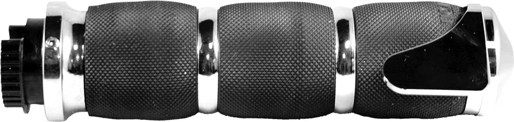 AVON MT-AIR-90-CH-GA Avon Air Cushioned Metric Grips Heated W/Throttle Boss Blk