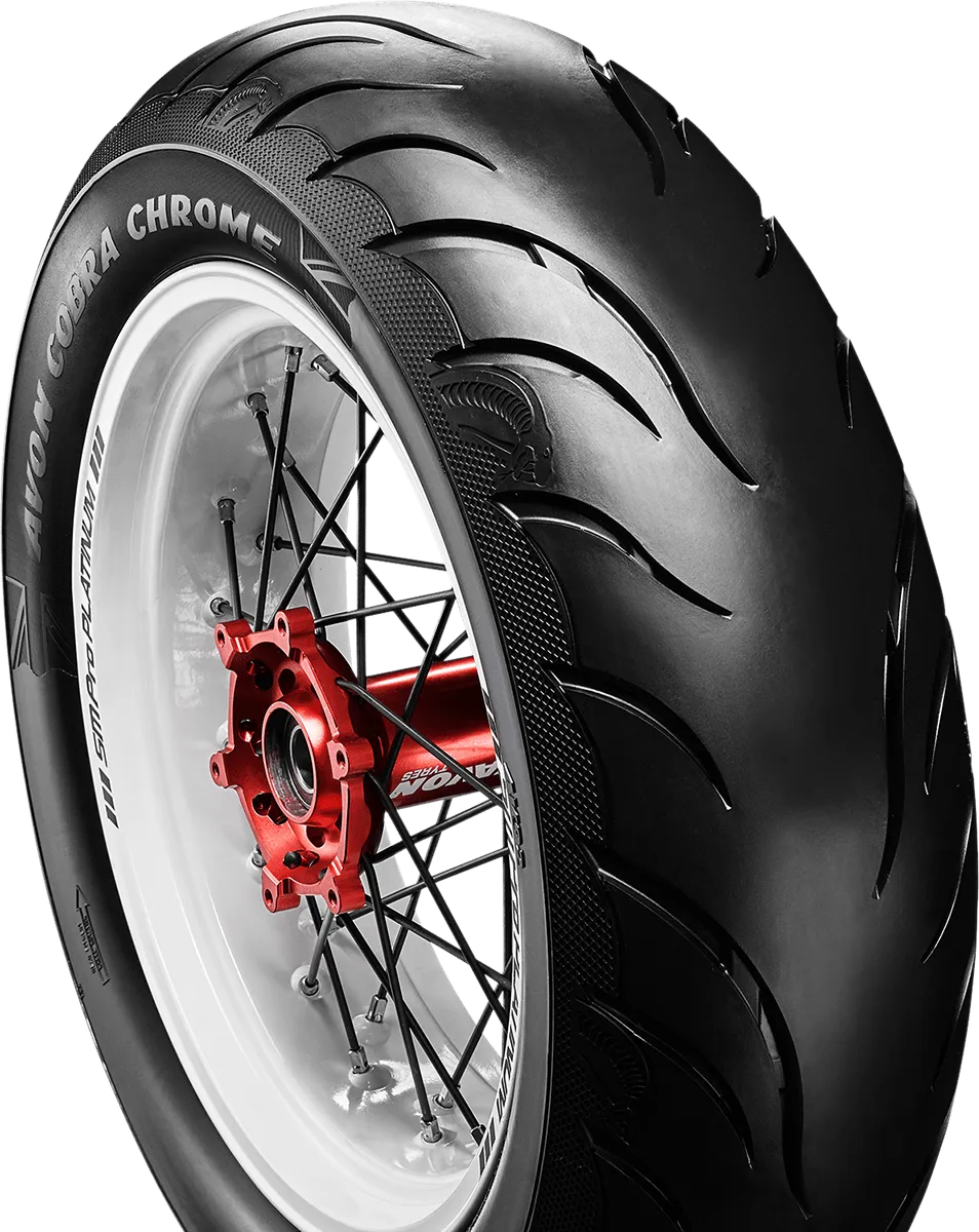 Avon Tyres 2120393 Avon AV92 Cobra Chrome 180/65B16 Whitewall Rear Tire 81H