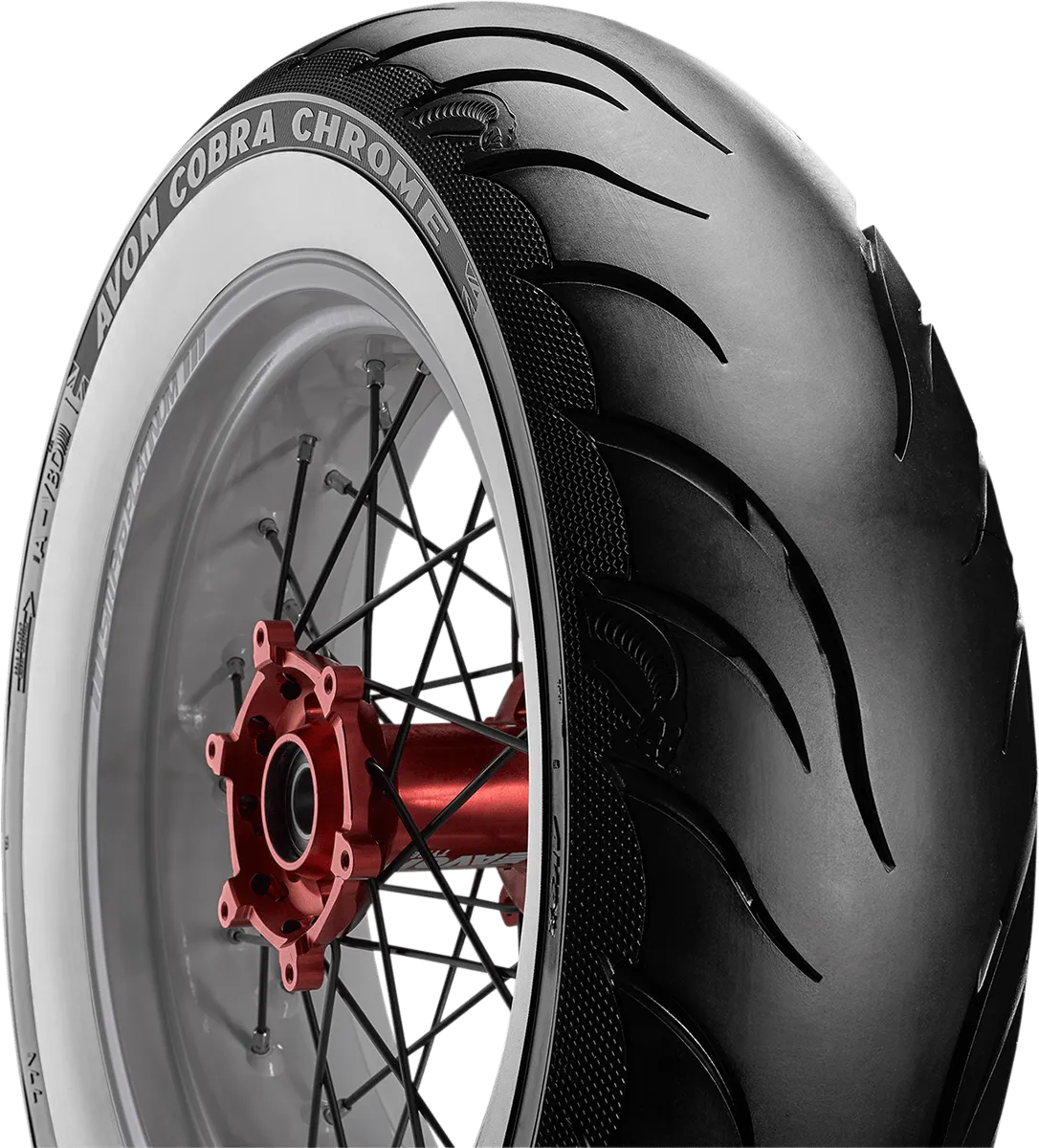 Avon Tyres 2120393 Avon AV92 Cobra Chrome 180/65B16 Whitewall Rear Tire 81H
