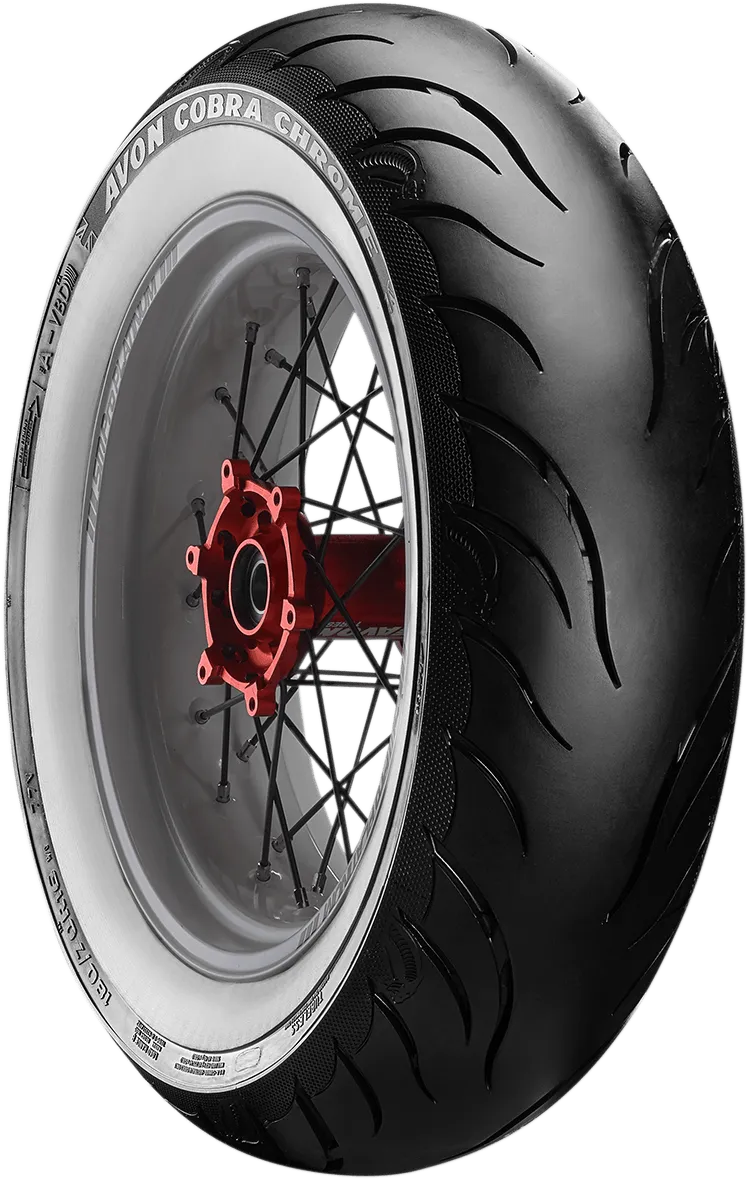 Avon Tyres 2120393 Avon AV92 Cobra Chrome 180/65B16 Whitewall Rear Tire 81H