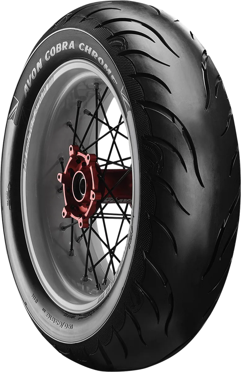 Avon Tyres 2120393 Avon AV92 Cobra Chrome 180/65B16 Whitewall Rear Tire 81H