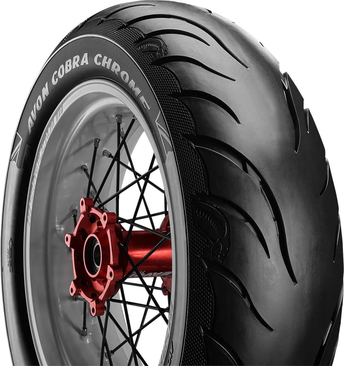 Avon Tyres 2120393 Avon AV92 Cobra Chrome 180/65B16 Whitewall Rear Tire 81H