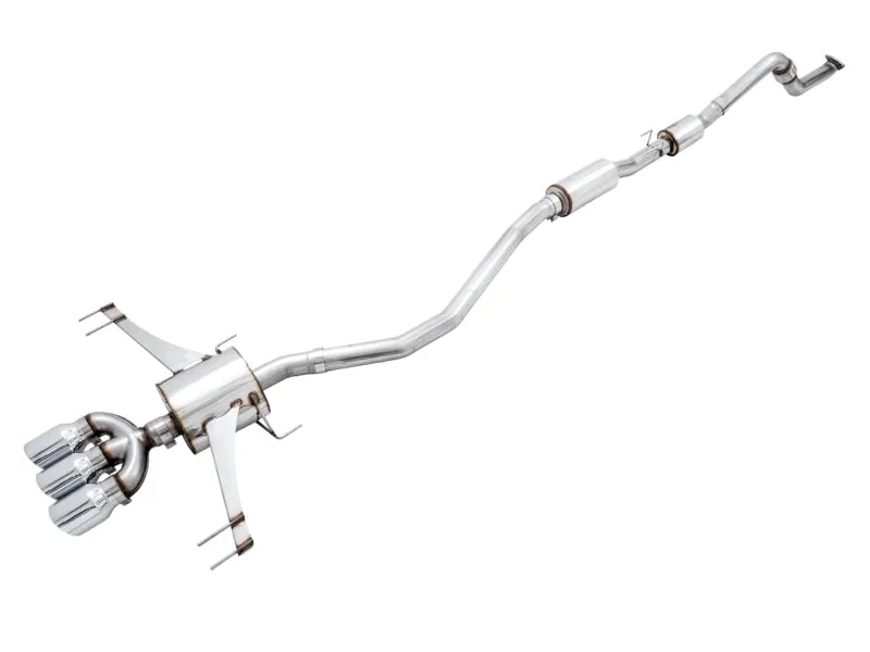 AWE Tuning 2017  Honda Civic Type R Touring Edition Exhaust w/Front & Mid Pipes - Chrome Silver Tips