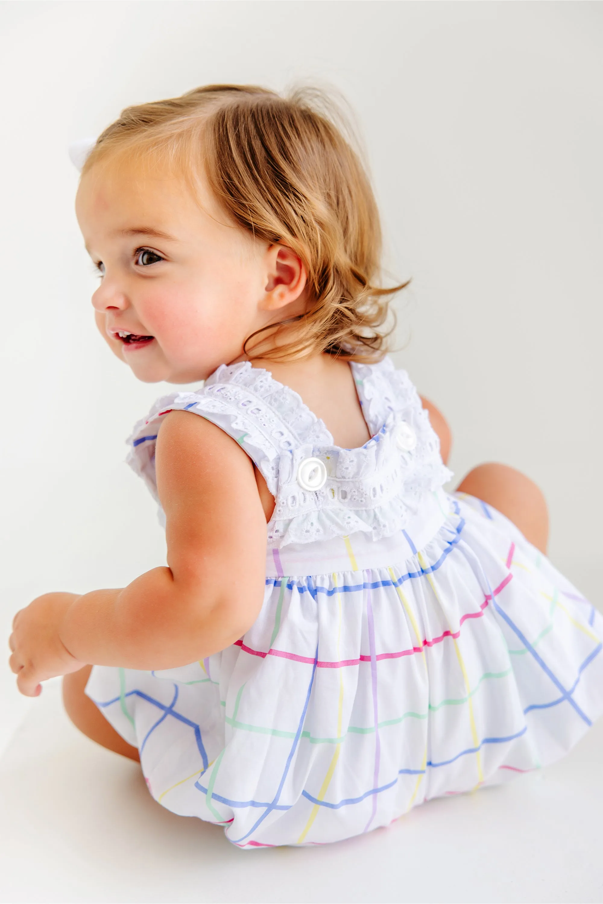 Babs Bubble - Water Street Windowpane with Worth Avenue White
