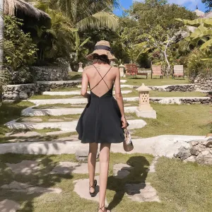 Backless Red Beach Dress - Summer Photo Shoot Outfit