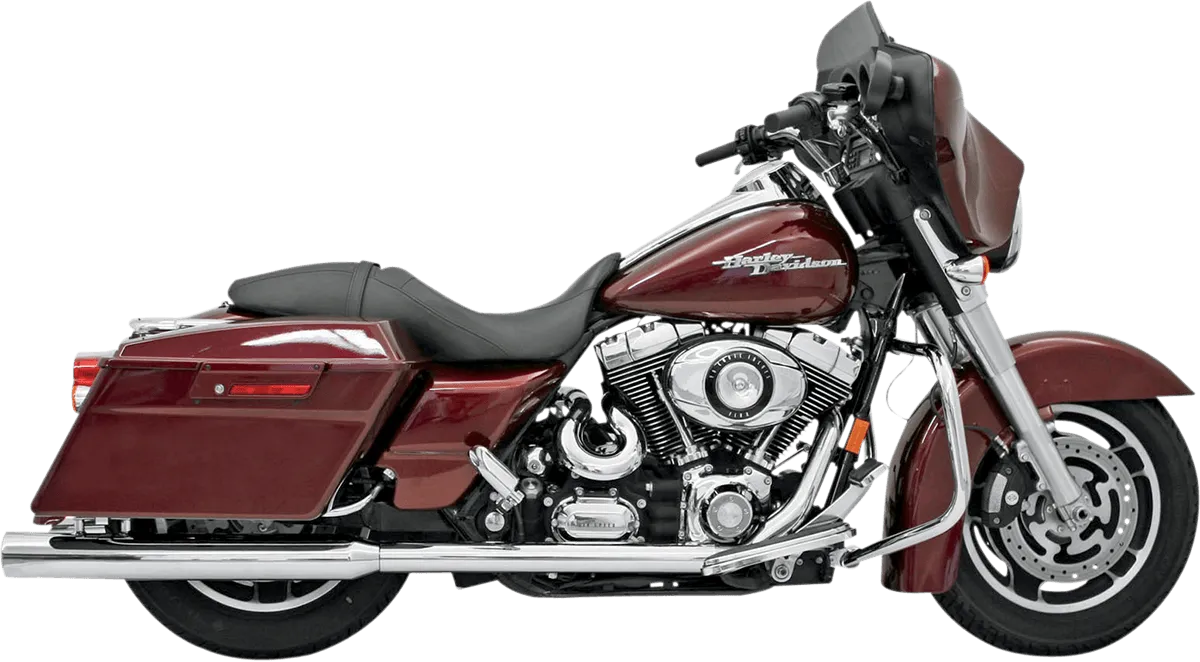 Bassani Manufacturing 11117B 3 1/2in. Slip-On Mufflers - Slash Cut - Chrome