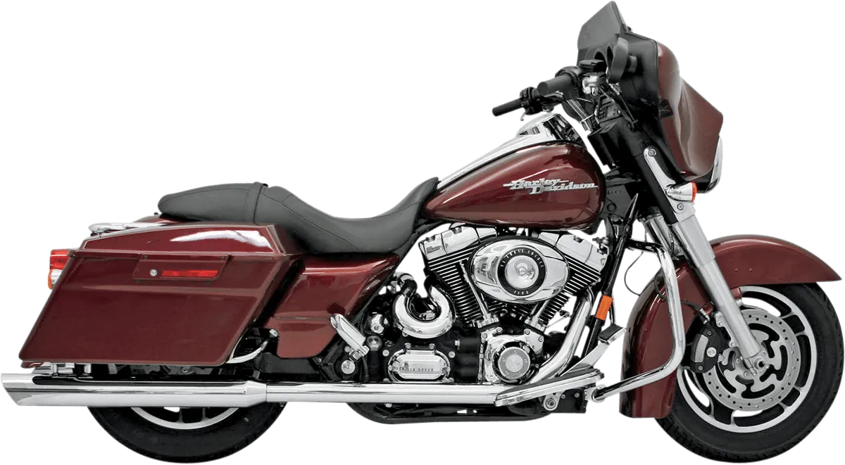 Bassani Manufacturing 11117B 3 1/2in. Slip-On Mufflers - Slash Cut - Chrome