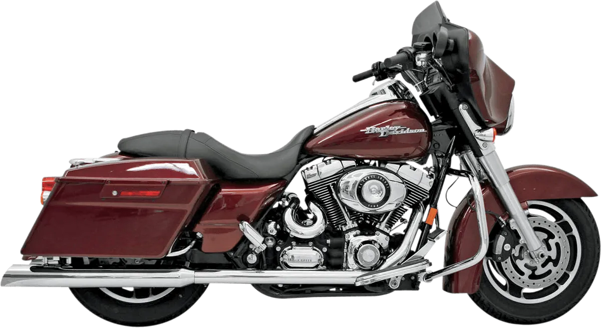 Bassani Manufacturing 11117B 3 1/2in. Slip-On Mufflers - Slash Cut - Chrome