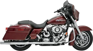 Bassani Manufacturing 11117B 3 1/2in. Slip-On Mufflers - Slash Cut - Chrome