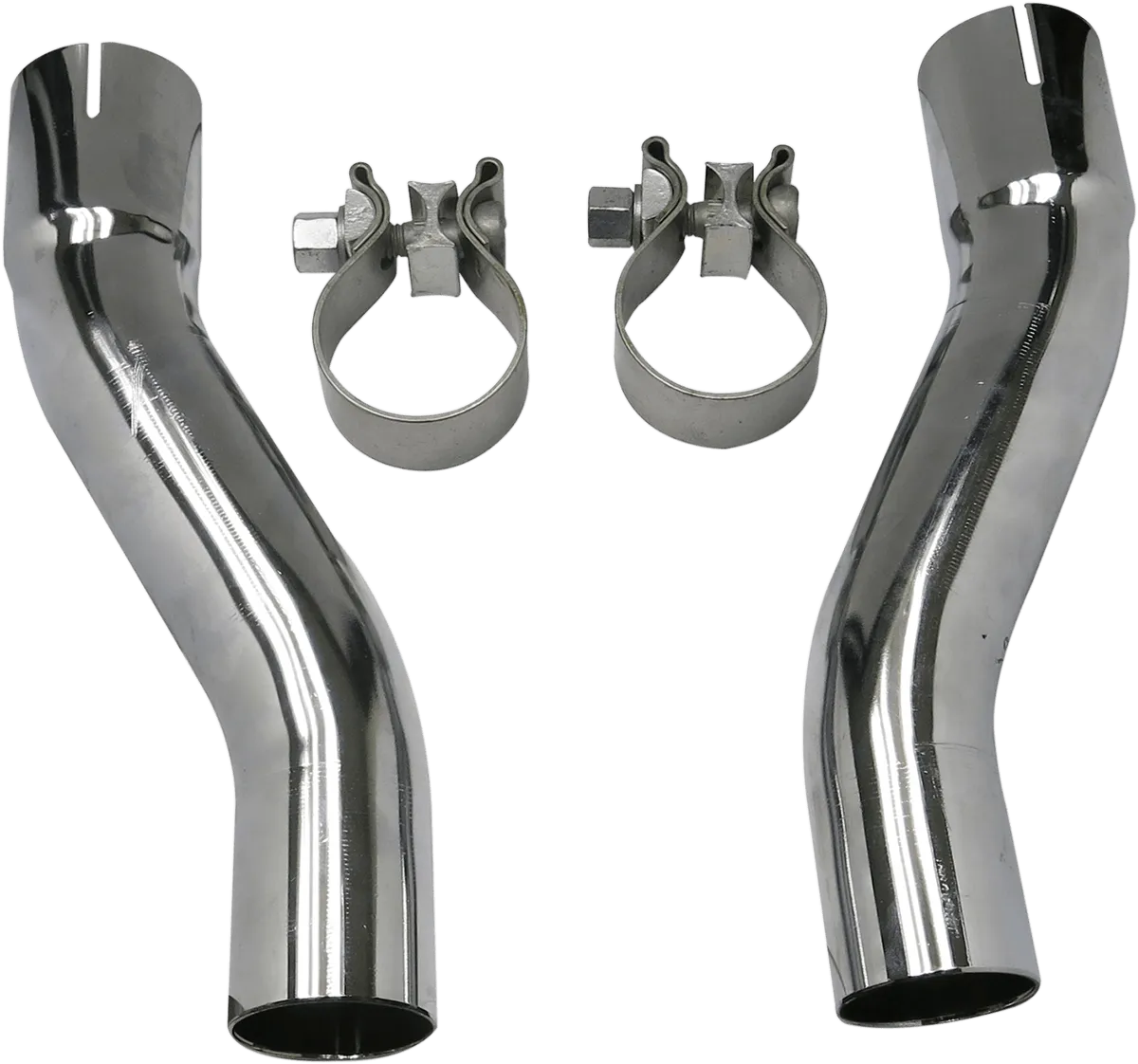 Bassani Manufacturing 11525A True Dual Down Under Headpipe with Heat Shield - Black