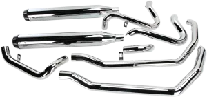 Bassani Manufacturing 1F76R True Dual Down Under System with Straight Can Mufflers - Chrome