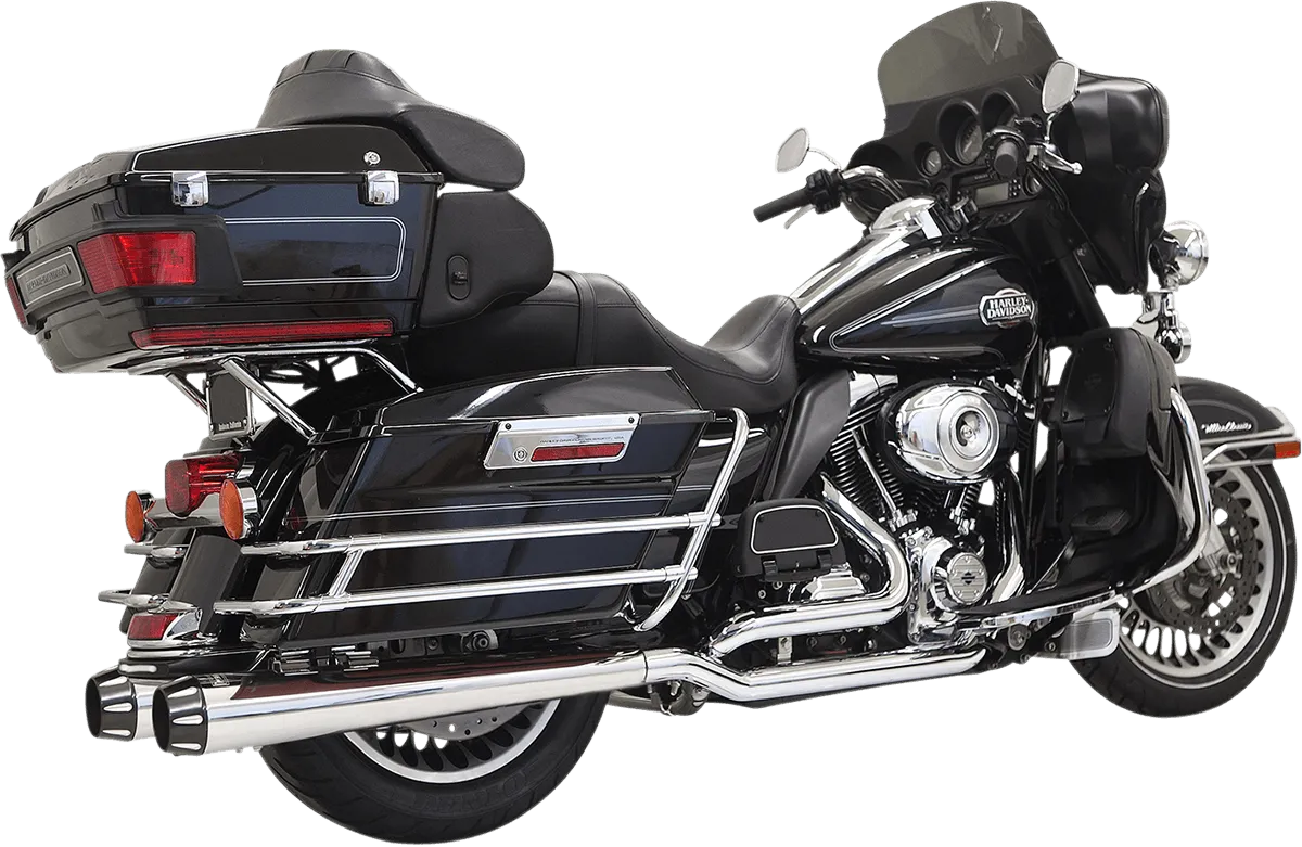 Bassani Manufacturing 1F76R True Dual Down Under System with Straight Can Mufflers - Chrome