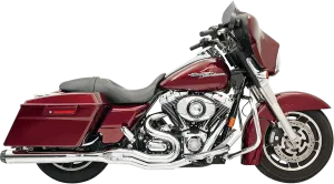Bassani Manufacturing FLH-777 Road Rage II B1 Power Exhaust System with Heat Shields - Chrome with Polished End Cap