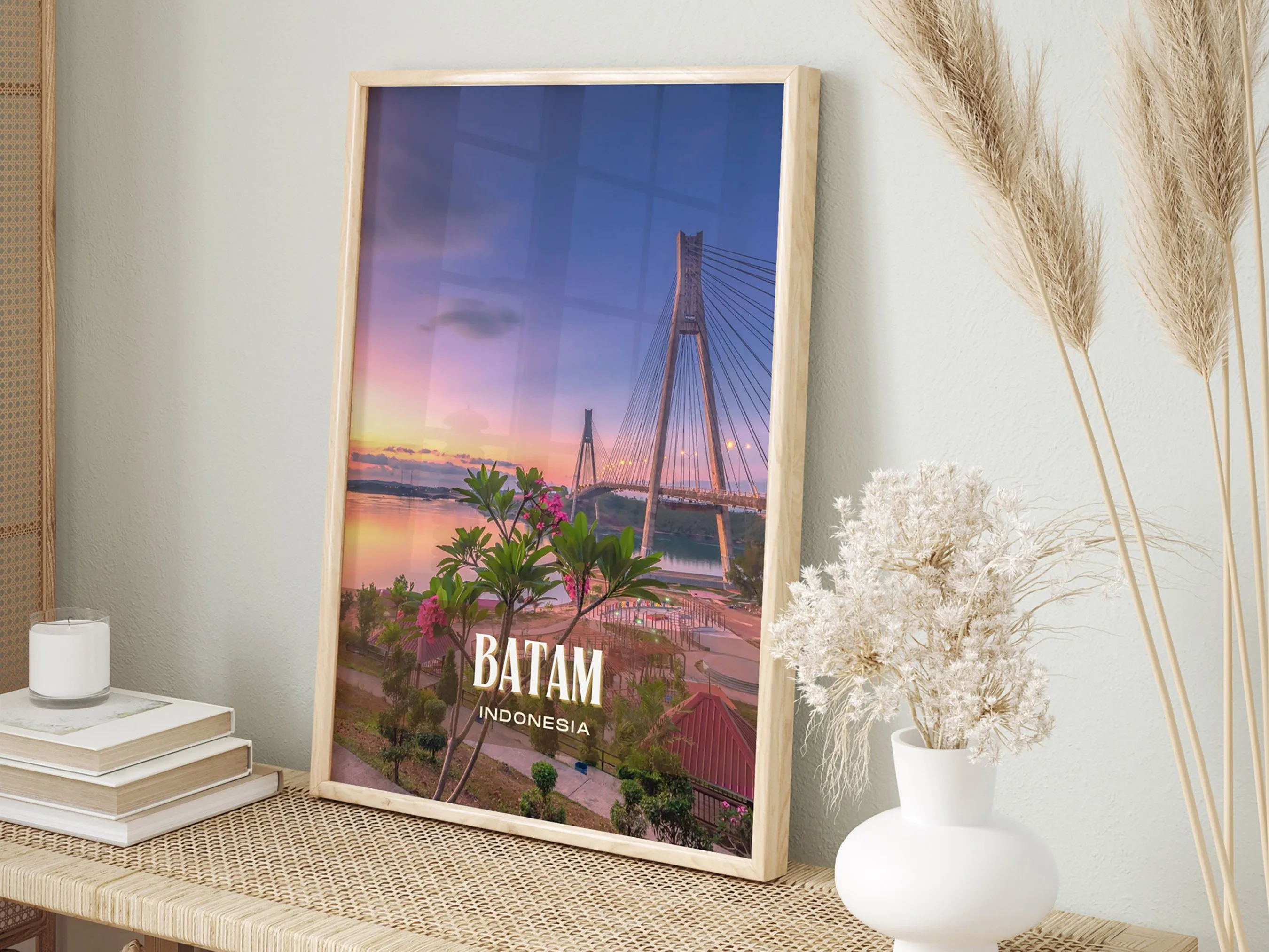 Batam Retro Wall Art, Indonesia