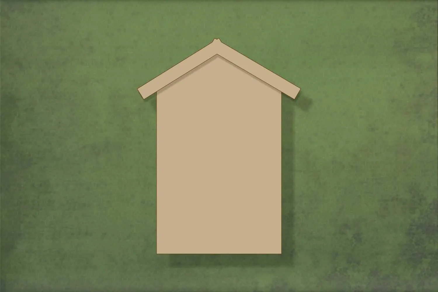 Beach hut - wooden craft blank - 2mm MDF