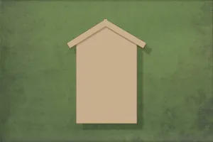 Beach hut - wooden craft blank - 2mm MDF