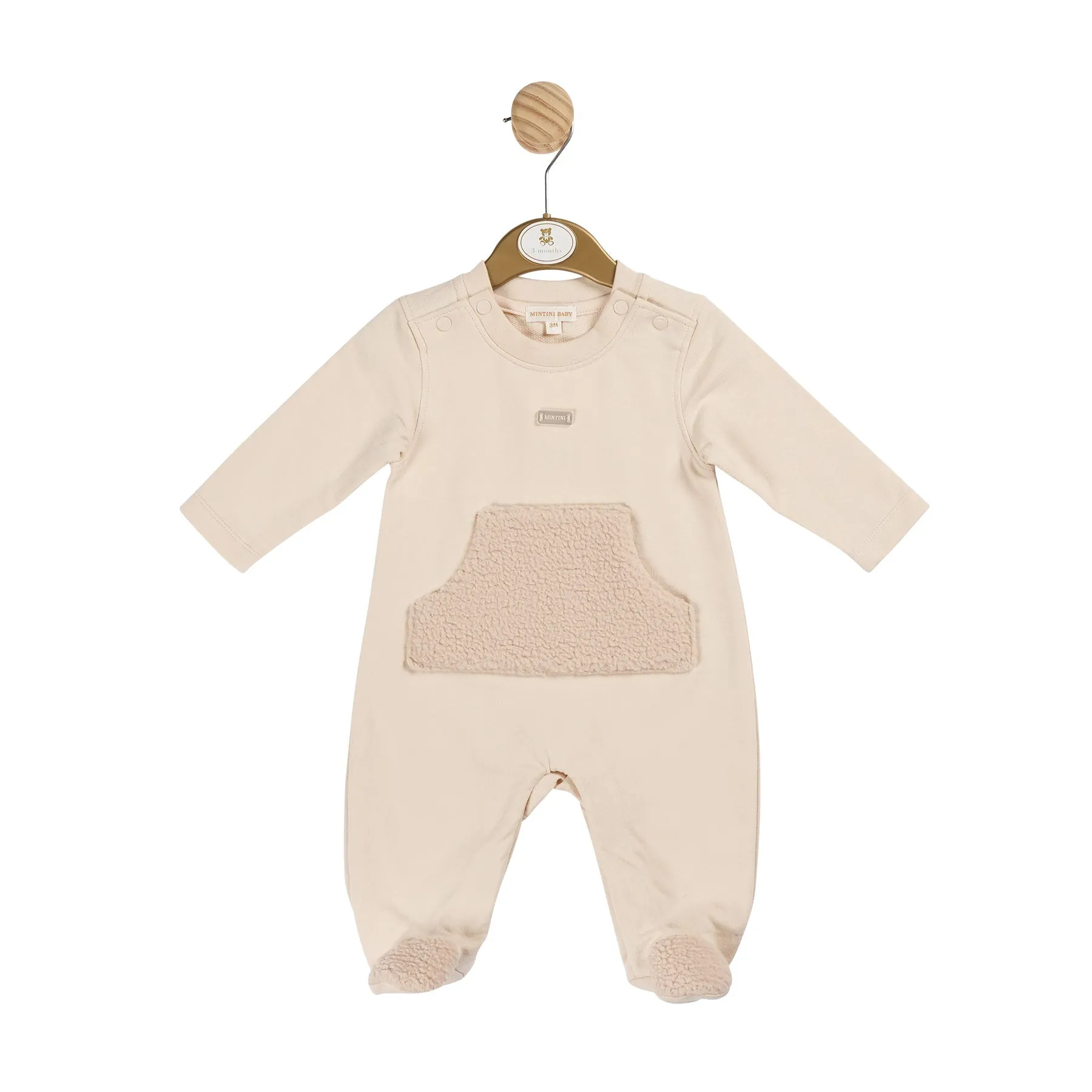 Beige Teddy Fur All In One