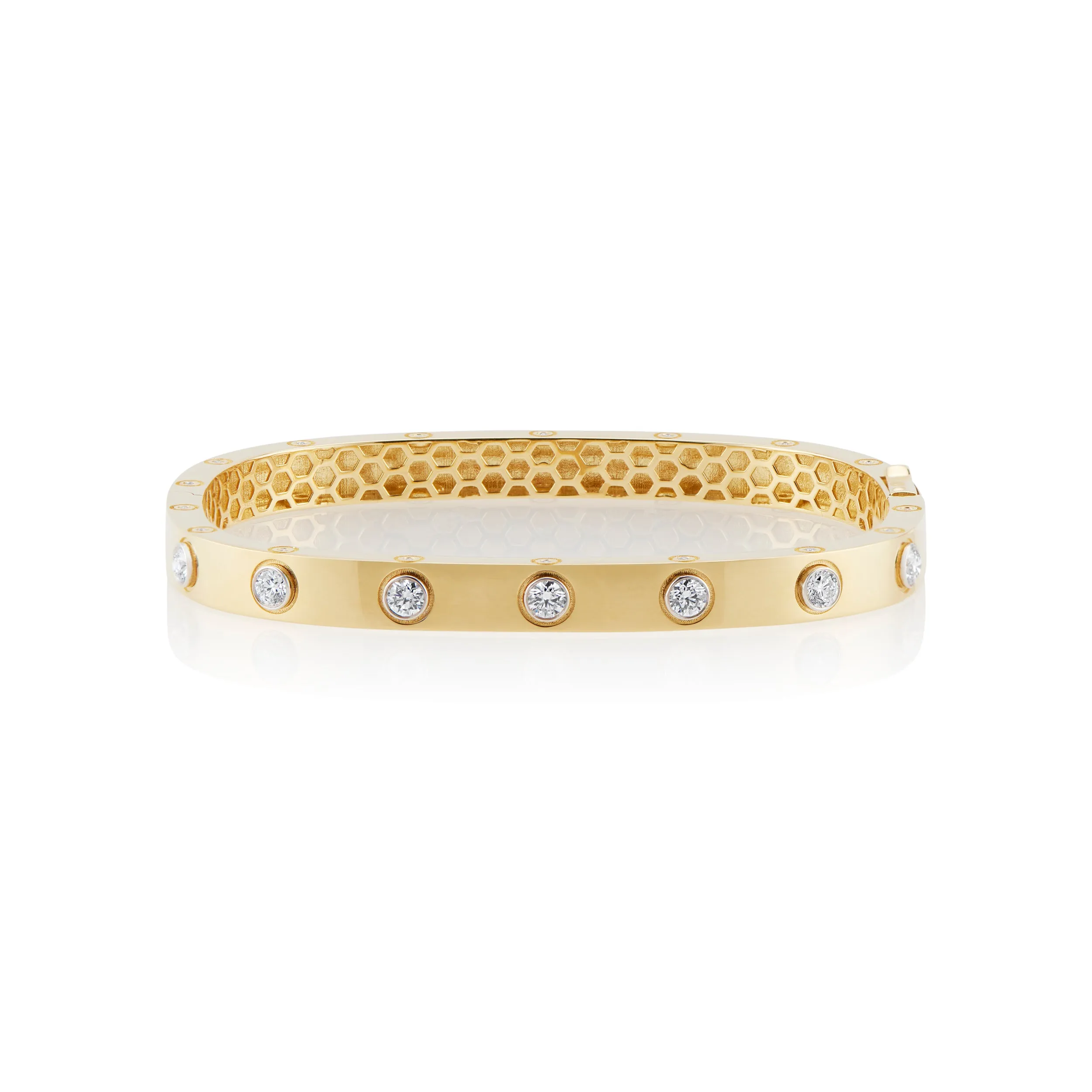 Bezel Set Diamond Bangle