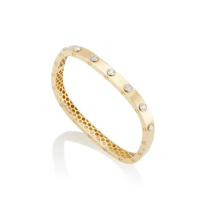 Bezel Set Diamond Bangle