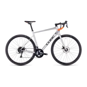 BICICLETA CUBE ATTAIN PRO SILVER'N'ORANGE