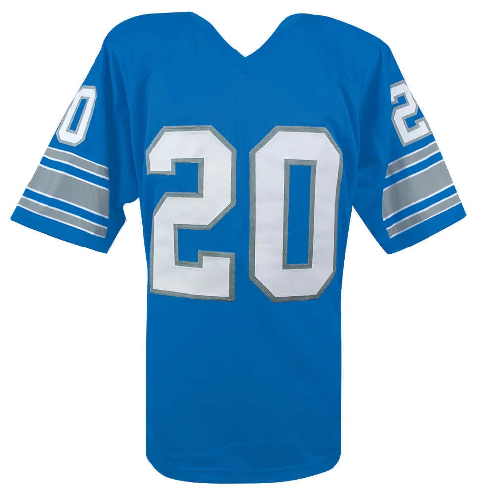 Billy Sims (DETROIT LIONS) Signed Blue Custom Football Jersey w/80 ROY -(SS COA)