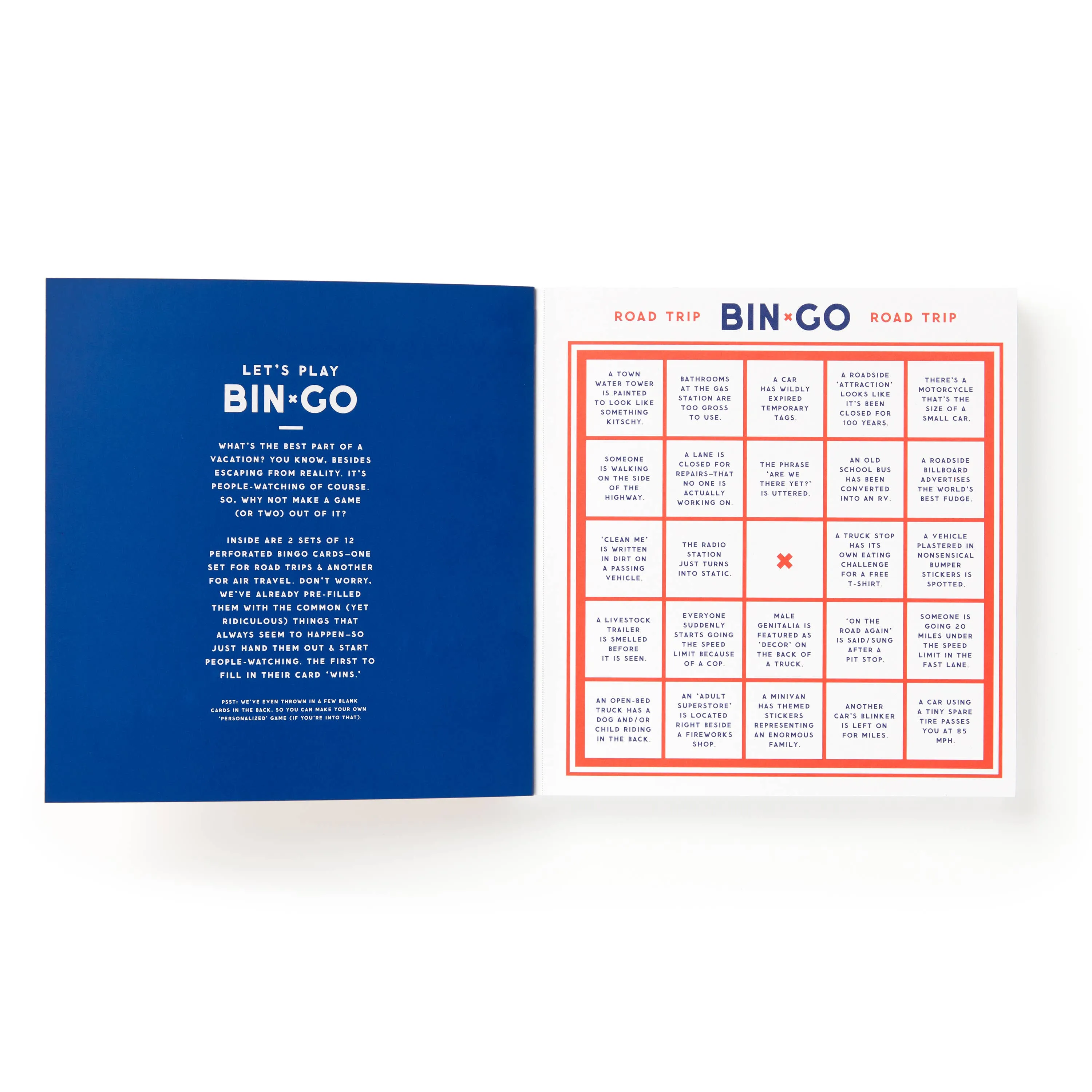 Bin-Go Survive a Vacation Bingo Cards