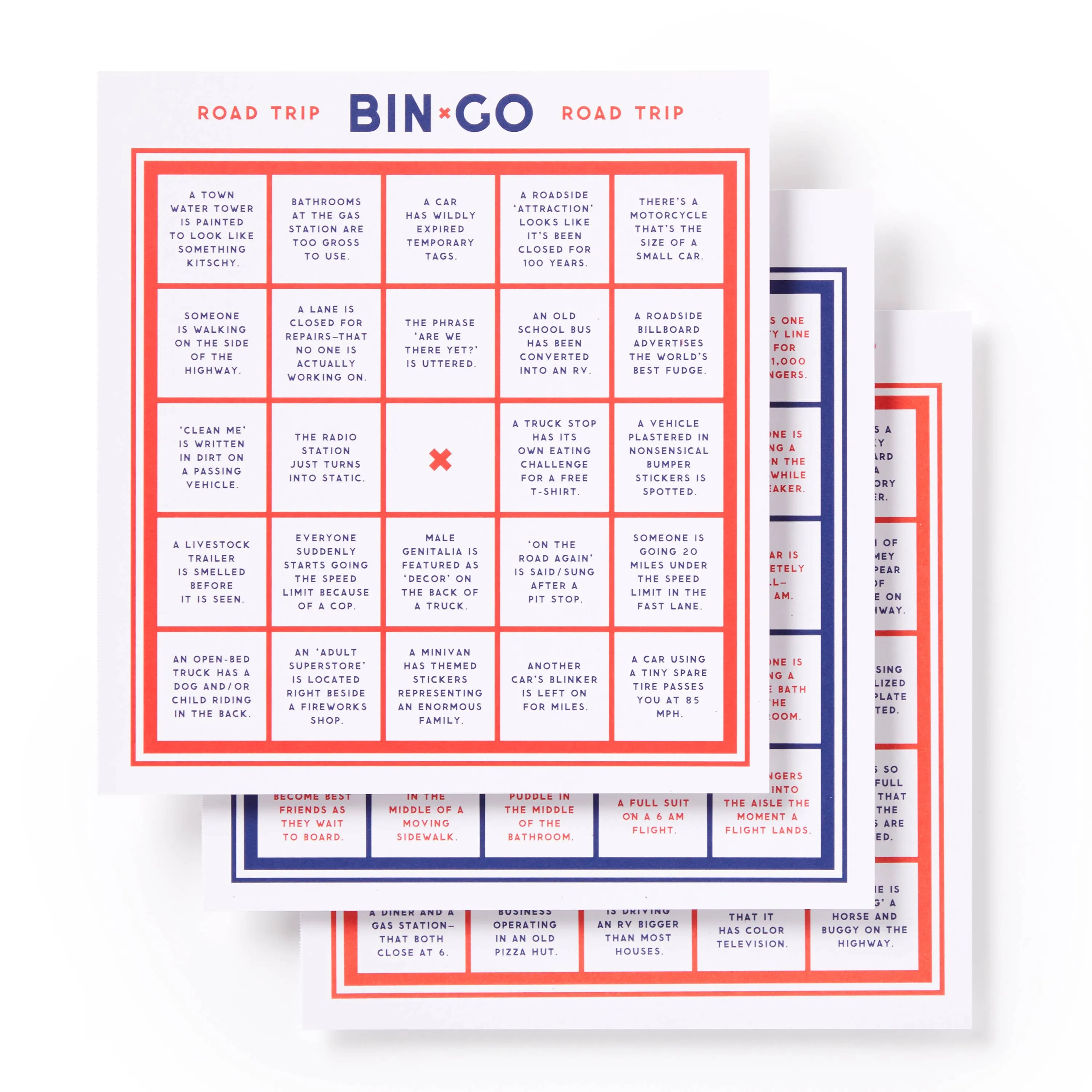 Bin-Go Survive a Vacation Bingo Cards