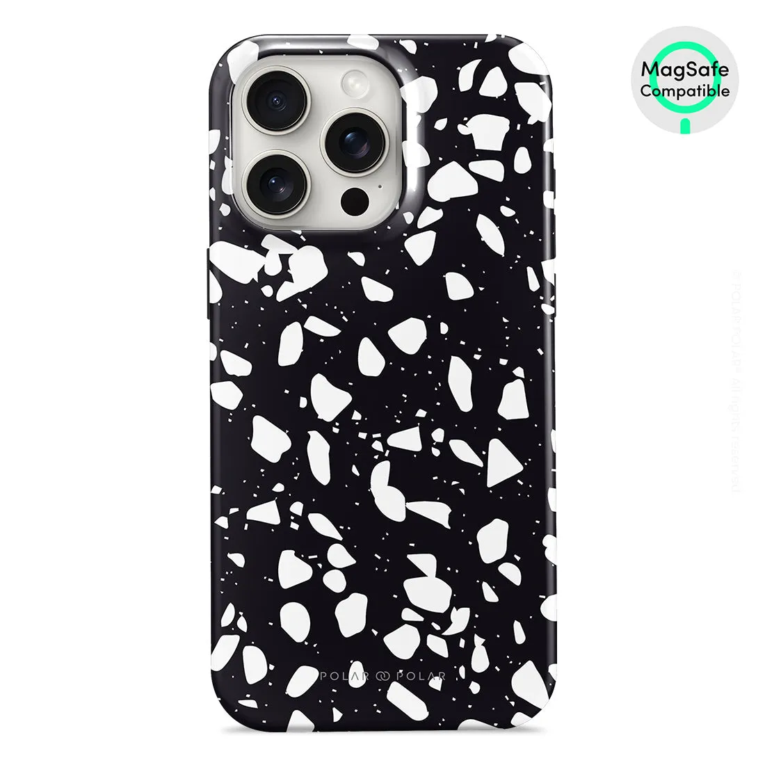 Black Rocky Road Terrazzo - iPhone 15 Pro Max Case