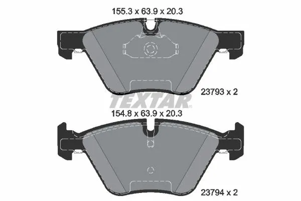 BMW Brake Pads Front E60 E61 TEXTAR 34116763618 34116763617