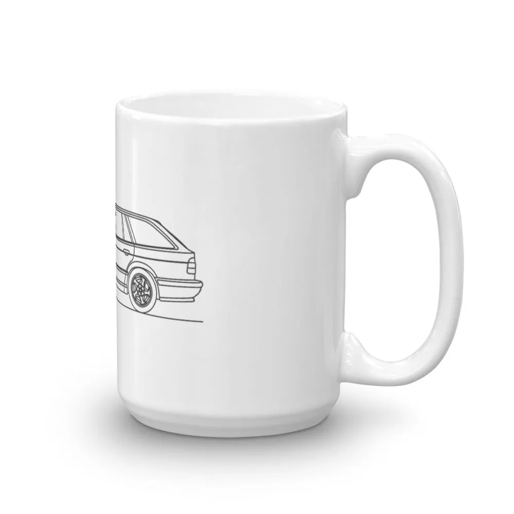 BMW E34 M5 Touring Outline Mug