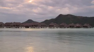 Bora Bora Huts at Dusk