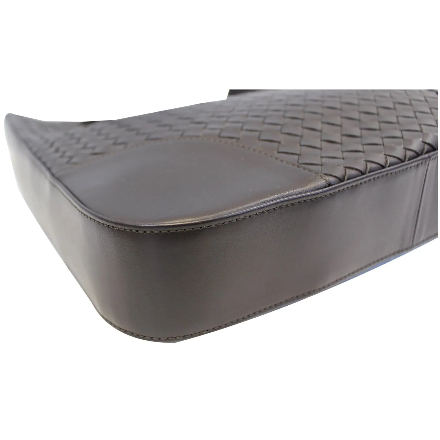 BOTTEGA VENETA Ebano Intrecciato Nappa Leather Tote Bag Dark Brown