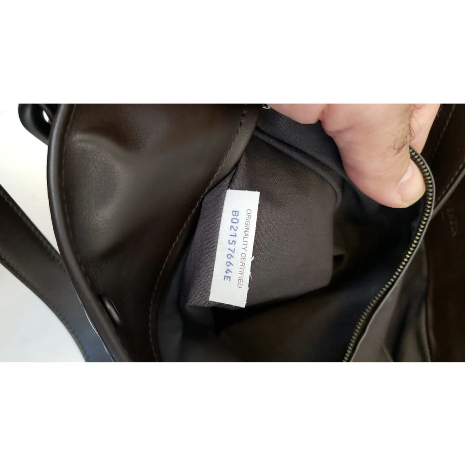 BOTTEGA VENETA Ebano Intrecciato Nappa Leather Tote Bag Dark Brown