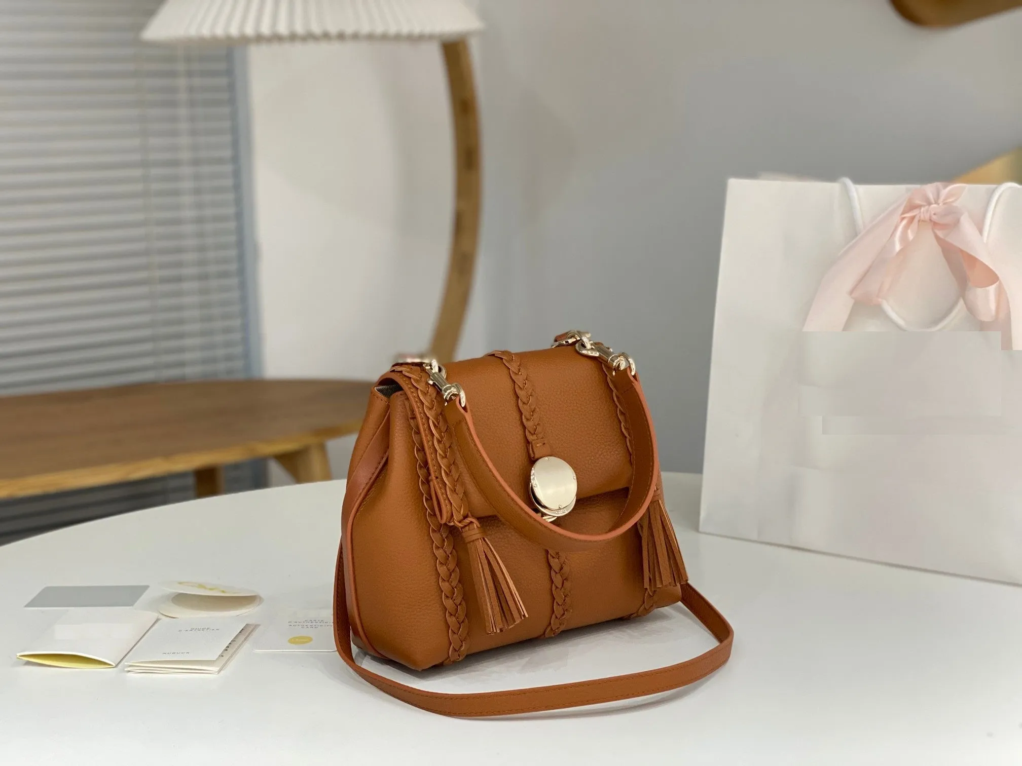 Braided Leather Shoulder Bag