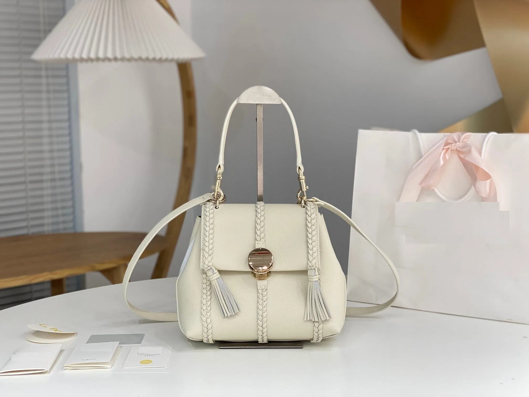 Braided Leather Shoulder Bag