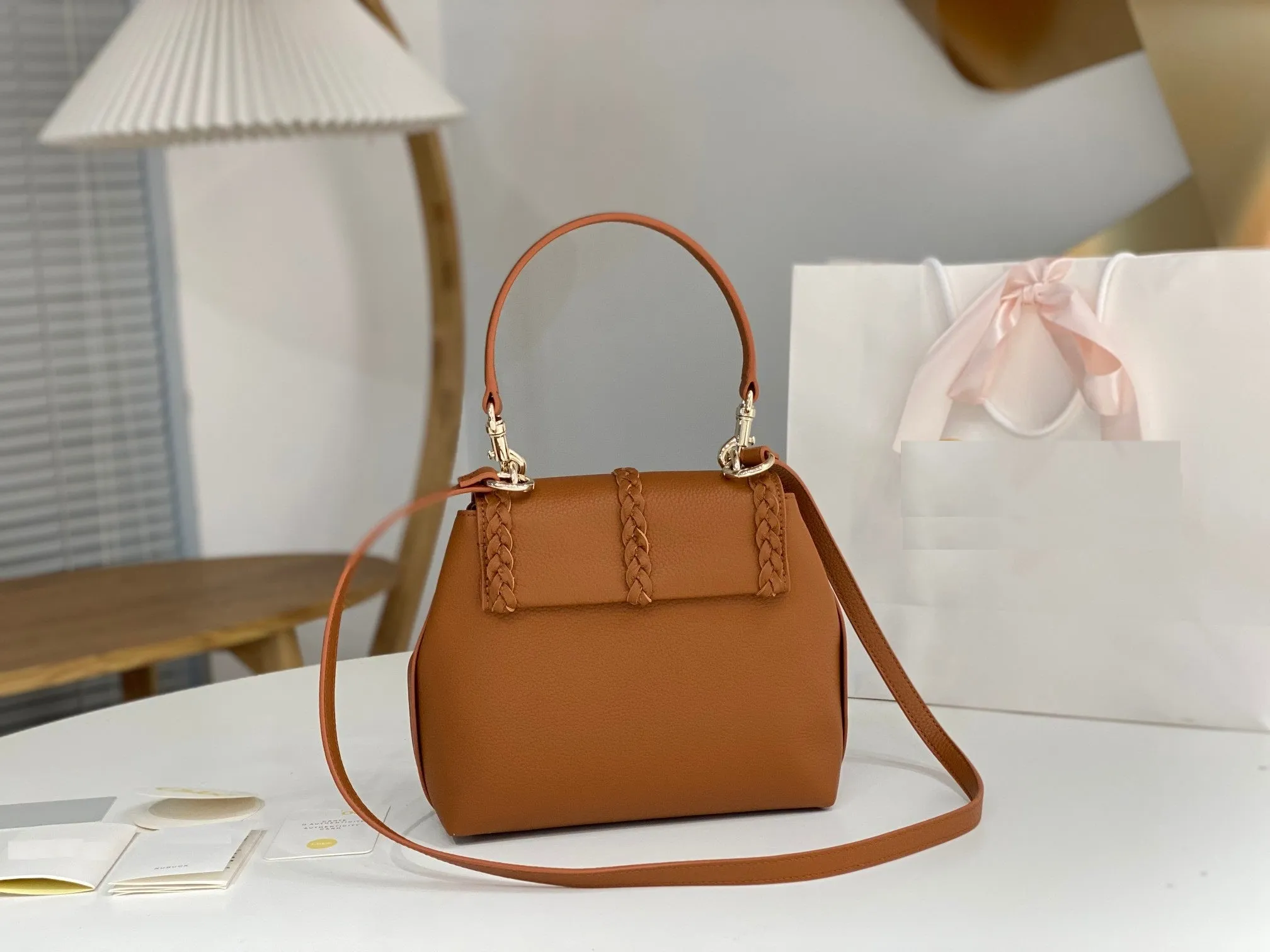 Braided Leather Shoulder Bag