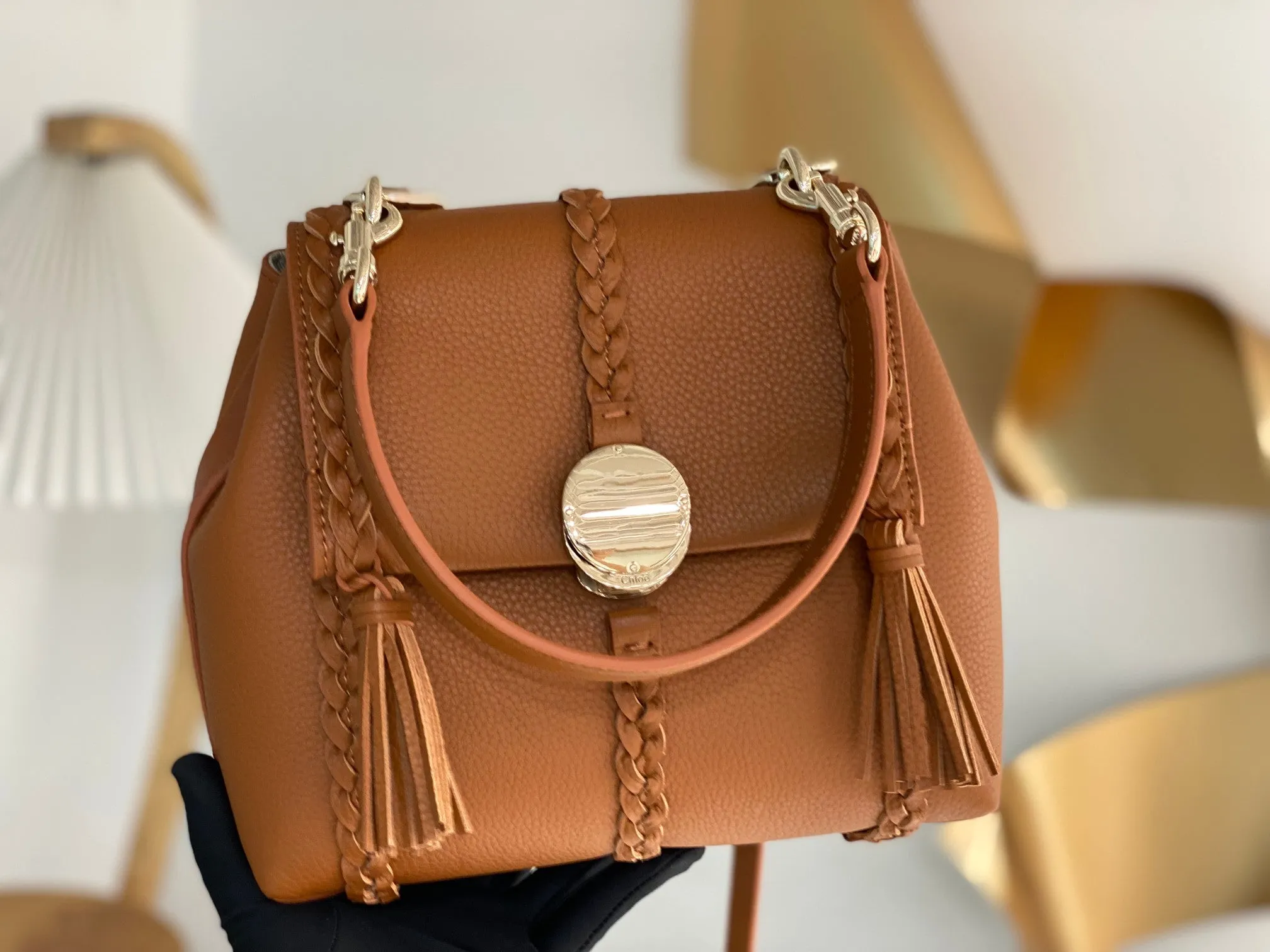 Braided Leather Shoulder Bag