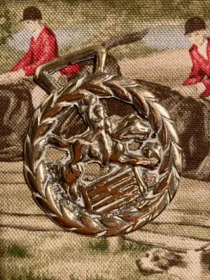 Brasses Vintage Horse Brass Fox Hunter Taking a Hedge