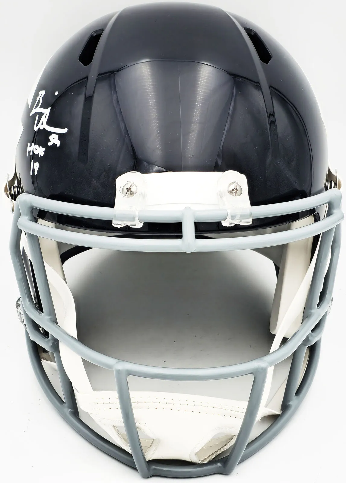 BRIAN URLACHER AUTOGRAPHED BEARS BLUE FULL SIZE HELMET HOF 18 BECKETT 230260