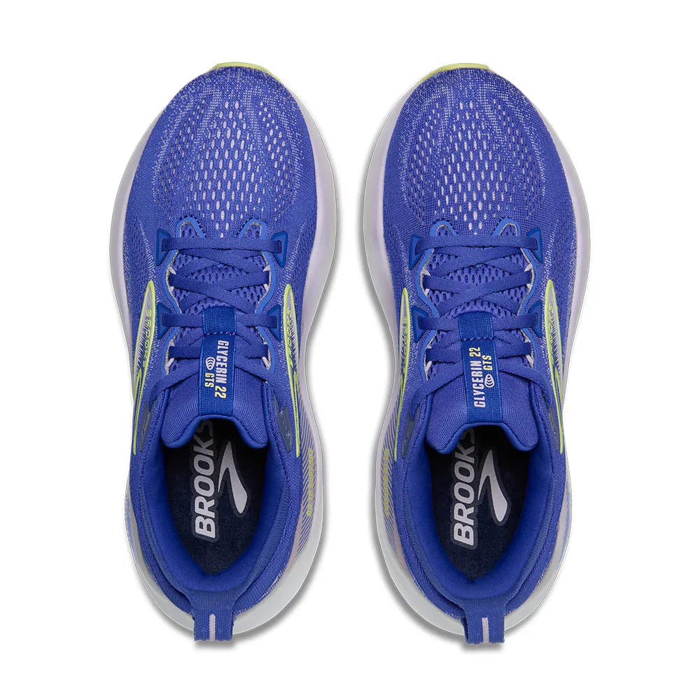 Brooks Glycerin GTS 22 (Womens) - Amparo Blue/Hyper Iris/Yellow