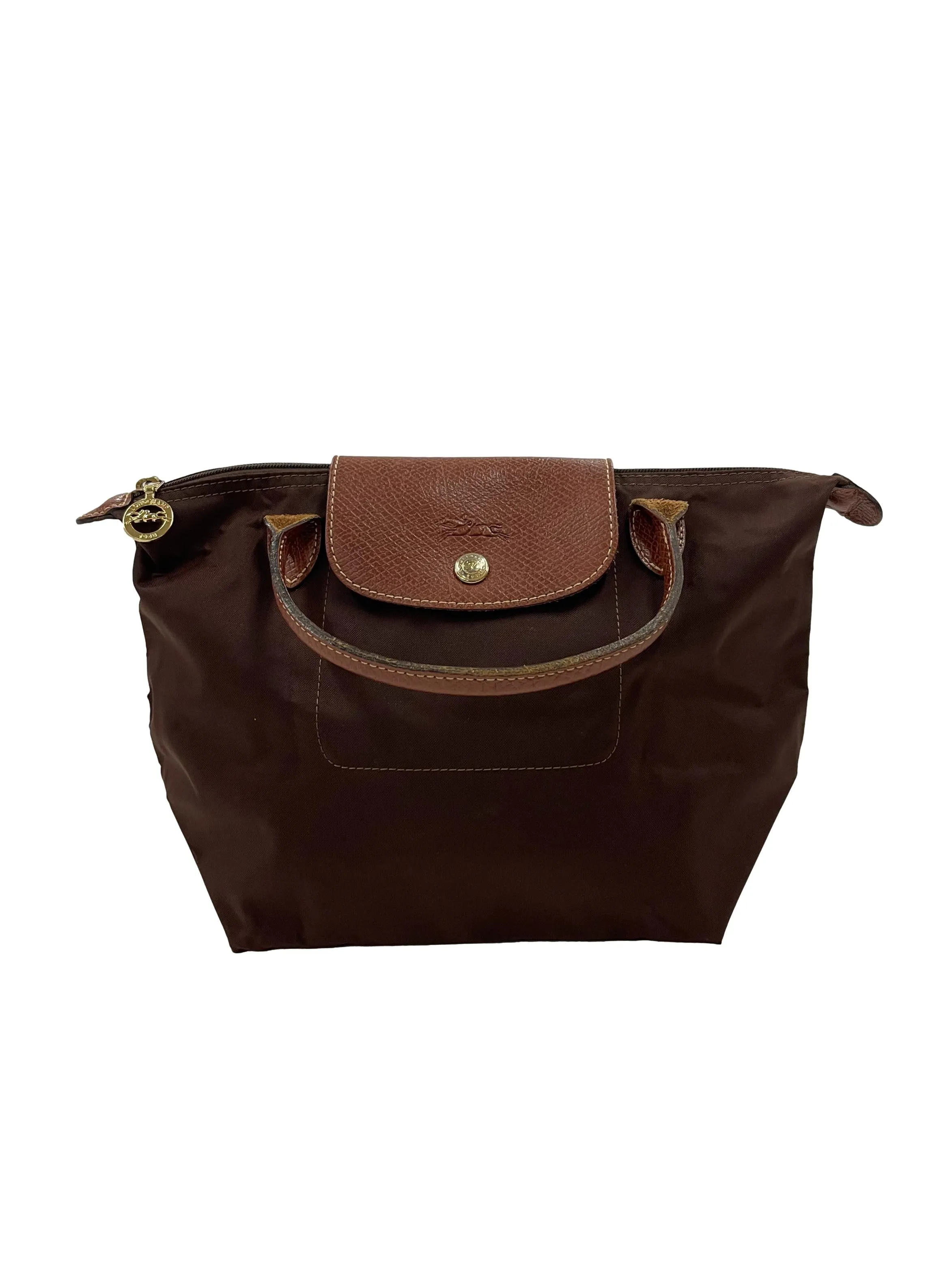 Brown Le Pliage Mini Bag