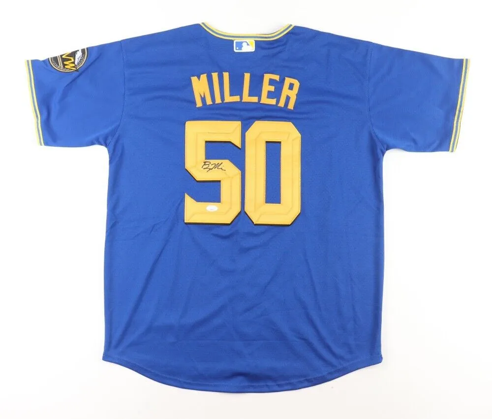 Bryce Miller Signed Mariners / Seattle Pilots Throwback Nike Jersey (JSA COA)
