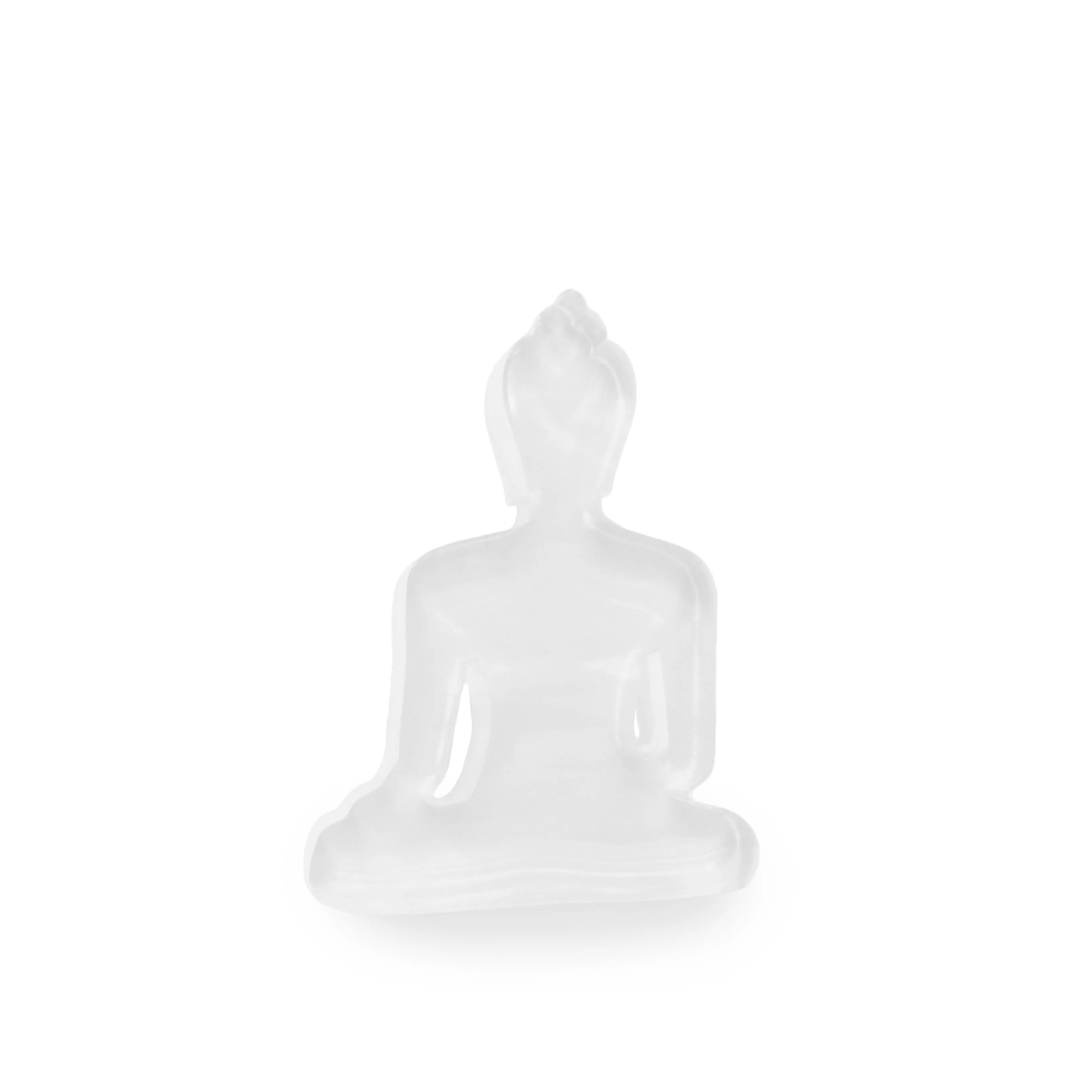 Buddha statue set of 3 - White, Light turquoise and Dark Turquoise