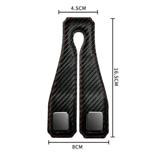 Car Back Seat Storage Carbon Fiber Hook Double Hook Holder Phone Holder
