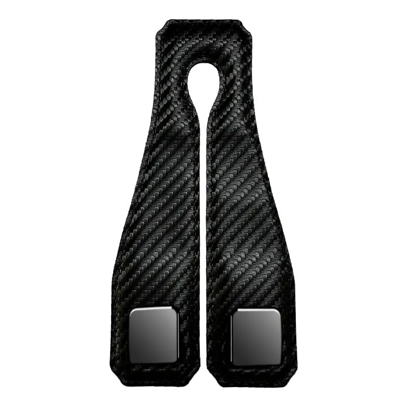 Car Back Seat Storage Carbon Fiber Hook Double Hook Holder Phone Holder