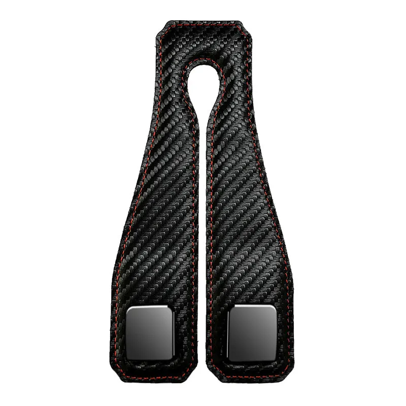 Car Back Seat Storage Carbon Fiber Hook Double Hook Holder Phone Holder