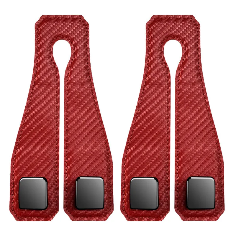 Car Back Seat Storage Carbon Fiber Hook Double Hook Holder Phone Holder