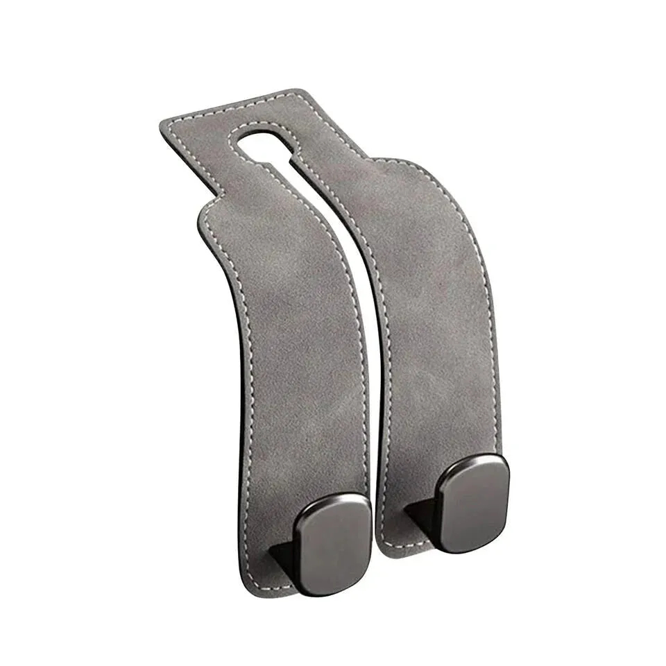 Car Back Seat Storage Leather Hook Double Hook Holder Phone Holder