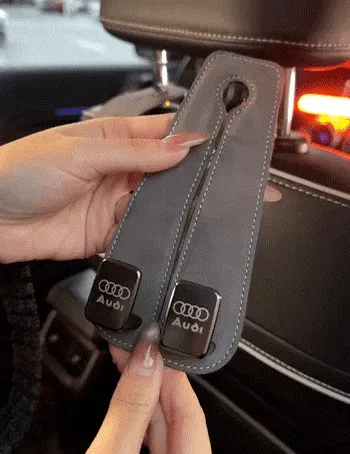 Car Back Seat Storage Leather Hook Double Hook Holder Phone Holder